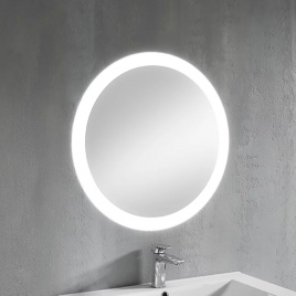 Backlit round mirror for bathroom 70Ø cm Model Blue