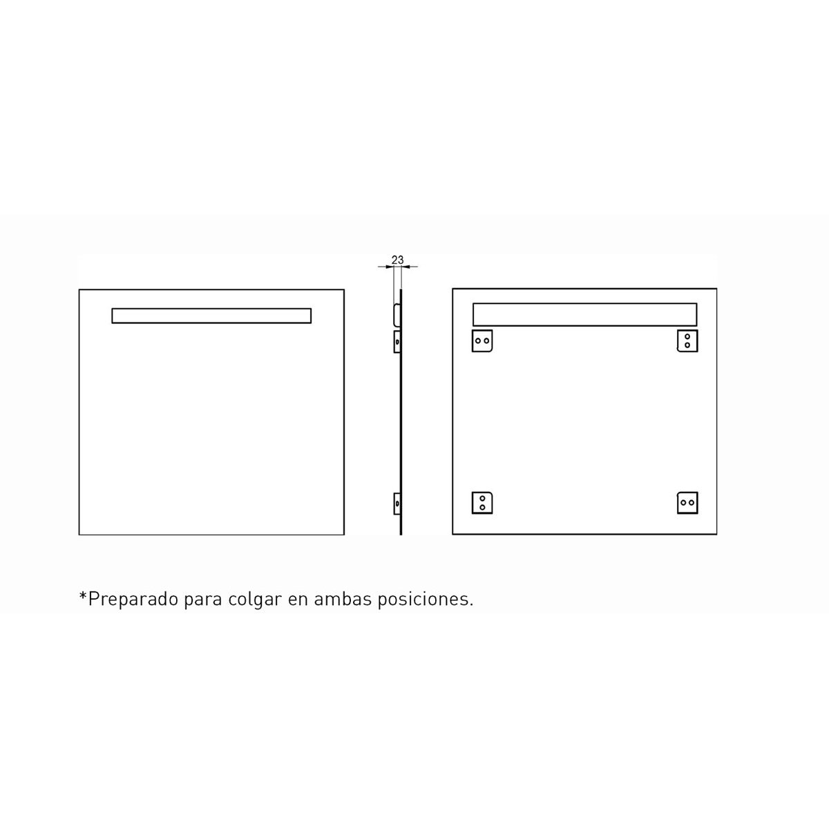Backlit bathroom mirror in various sizes Model Lumen g