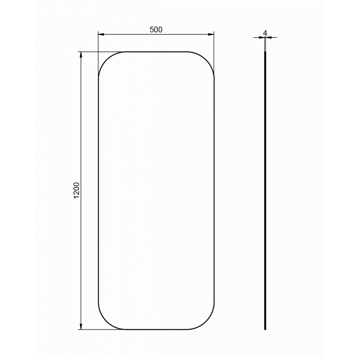 Miroir de salle de bain ovale en 50x120 cm Modèle Lune