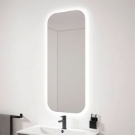 Espelho de casa de banho oval retroiluminado 50x120 cm Modelo Lune hg