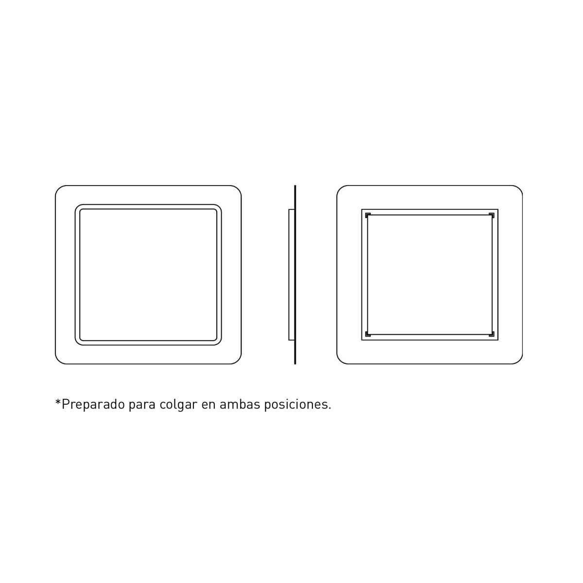 Espejo retroiluminado para baño en varias medidas Modelo1 Frame c