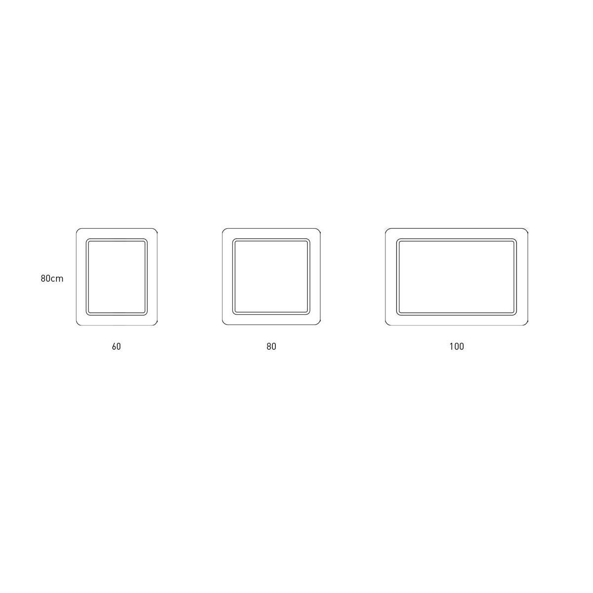 Backlit bathroom mirror in various sizes Model2 Frame c