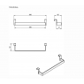 Towel rack 36 cm model Easy 1