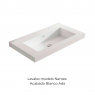 Mueble de baño suspendido de 60 cm con lavabo integrado color musgo Modelo Granadae