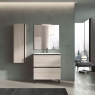 60 cm suspended bathroom furniture with integrated sink raw finish Model Granada3