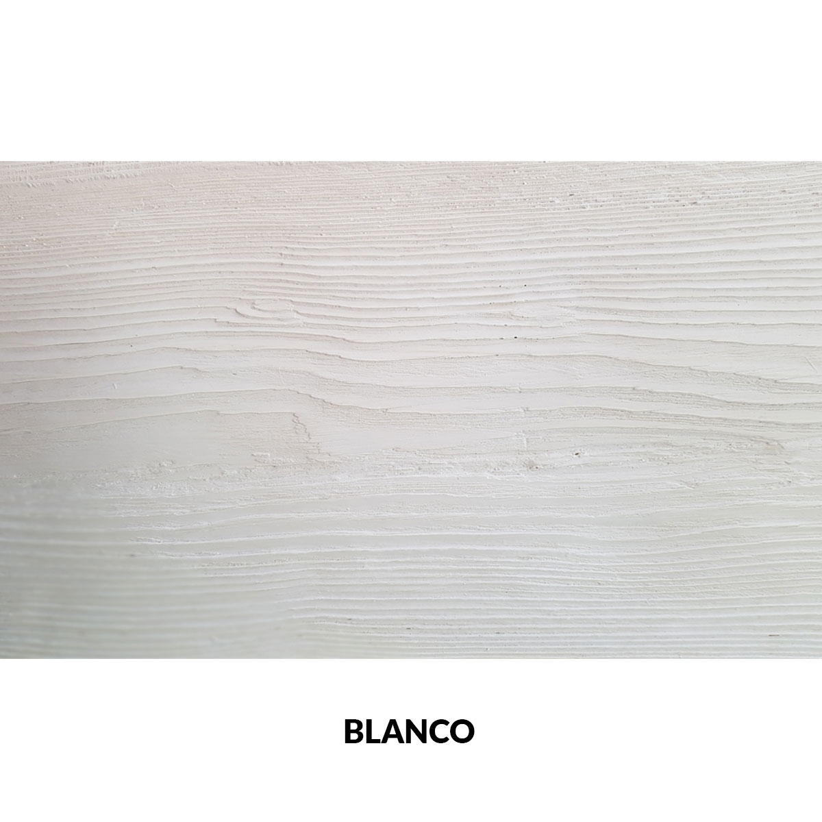 Painel rústico branco de 300x62cm com três ripas de imitação de madeira
