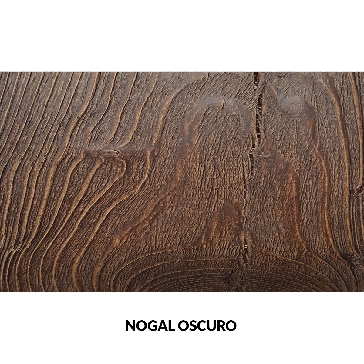 Panel rústico de tres lamas imitación madera de 300x62cm nogal oscuro