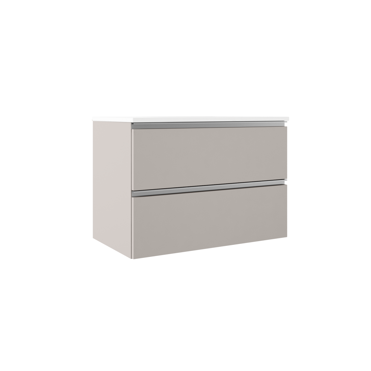 60 cm suspended bathroom furniture with integrated sink cotton finish Model Granada3