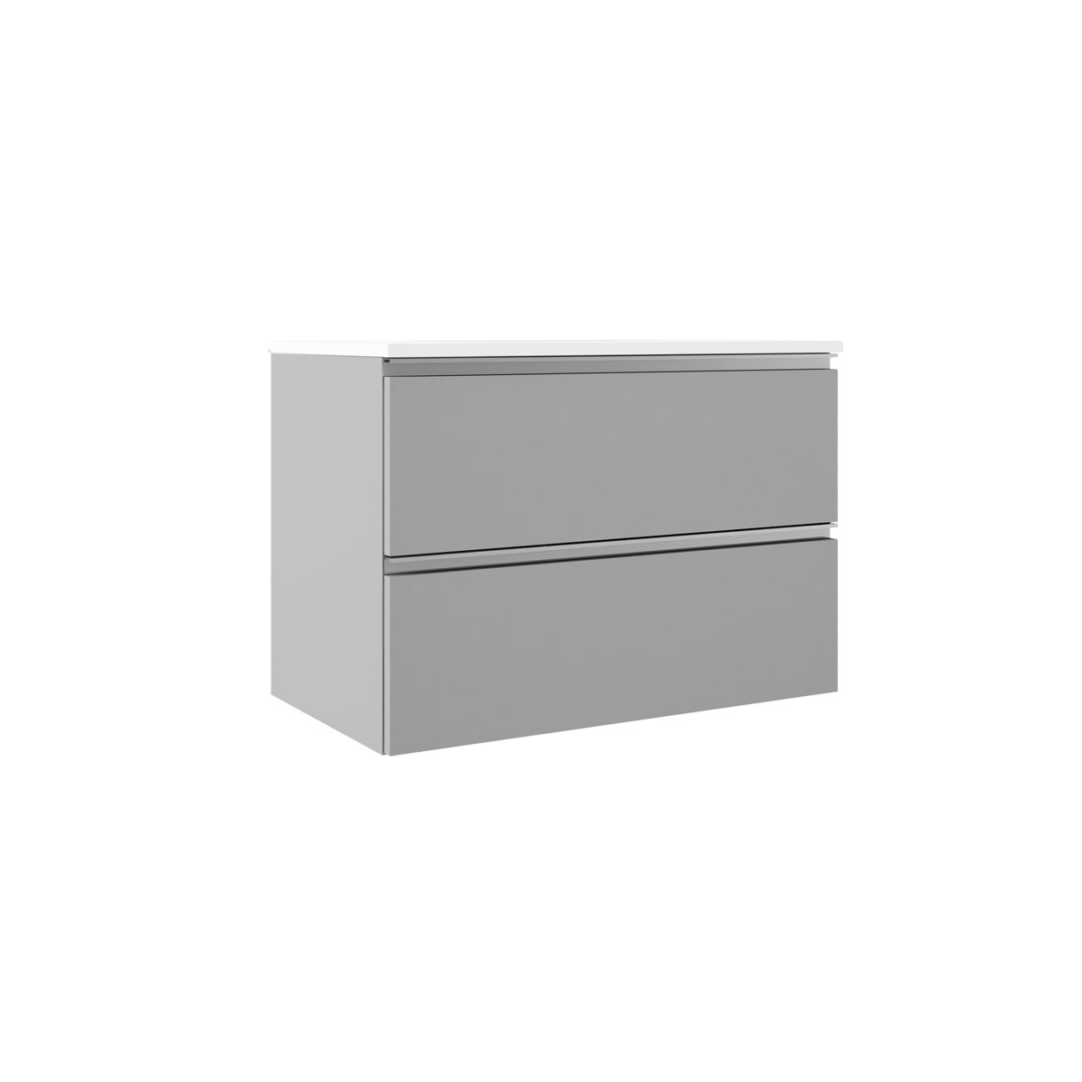 60 cm hängende Badezimmermöbel mit integriertem Waschbecken Farbe Griggio Modell Granada3