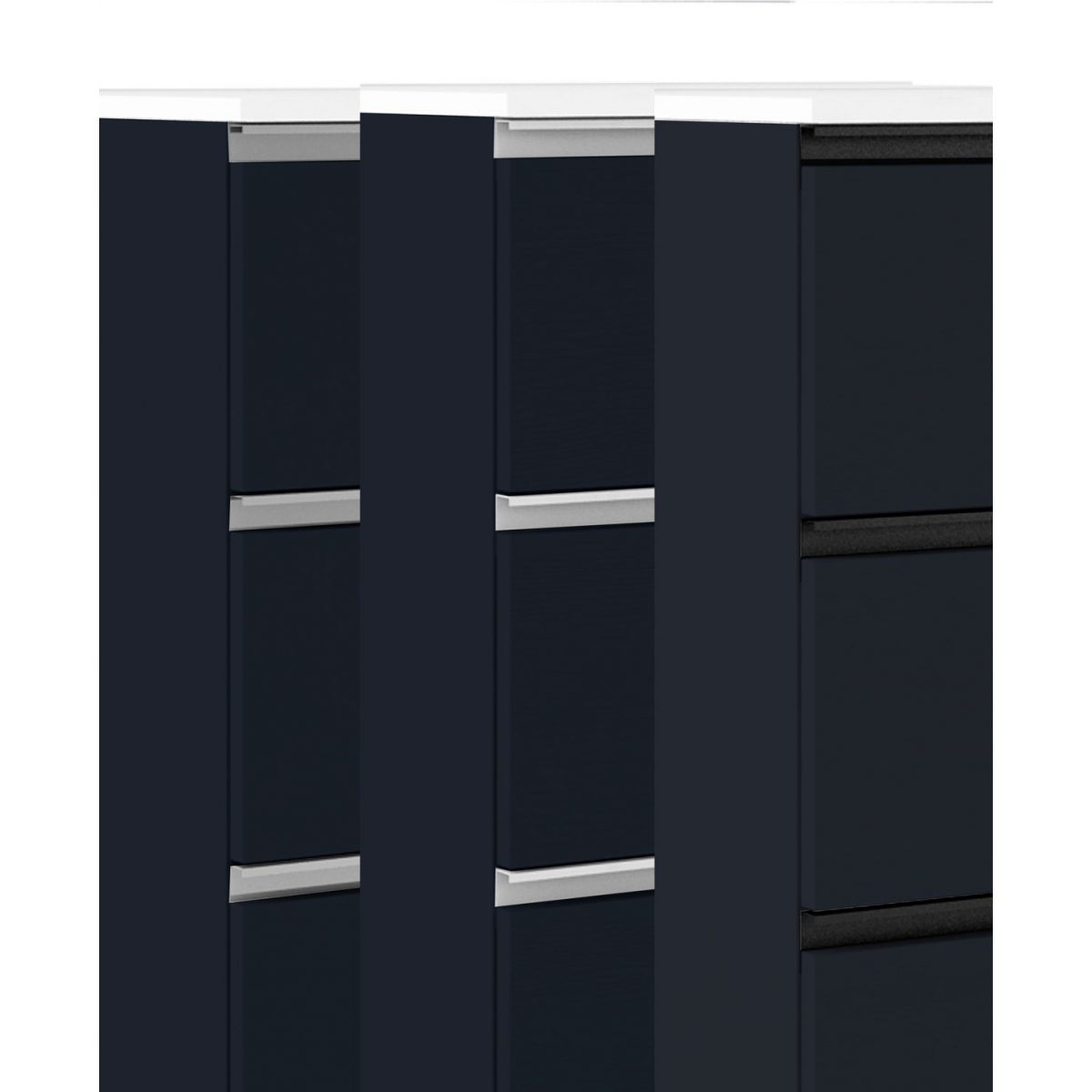 80 cm suspended bathroom furniture with integrated sink navy finish Model Granada9