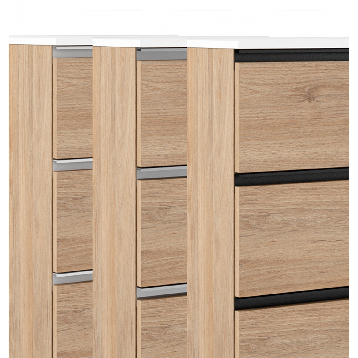 80 cm suspended bathroom furniture with countertop sink cinnamon finish Model Granada2