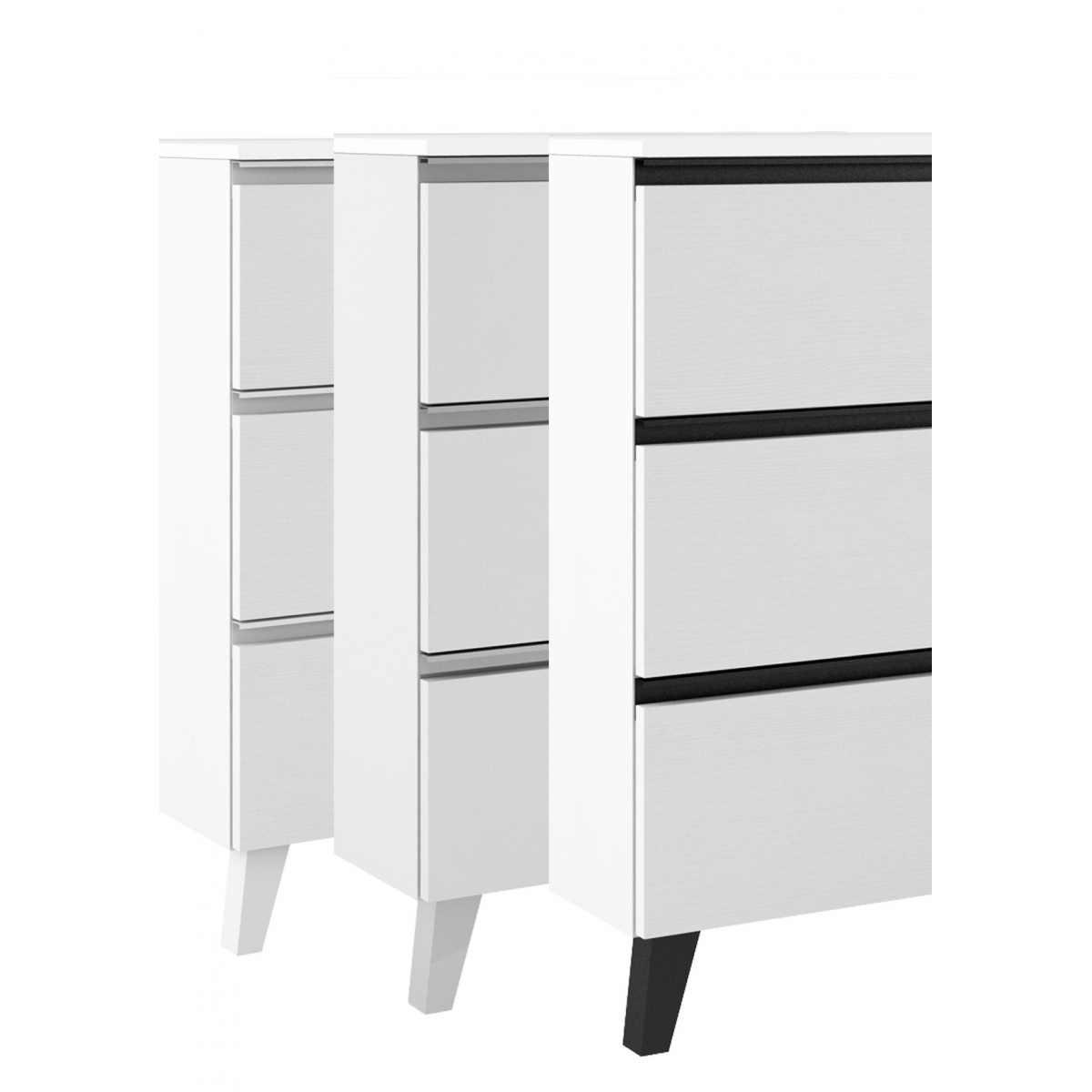 Mueble de baño suspendido de 100 cm con lavabo sobre encimera color Blanco Ada Modelo Granada88