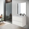 Mueble de baño suspendido de 100 cm con lavabo sobre encimera color Blanco Ada Modelo Granadar