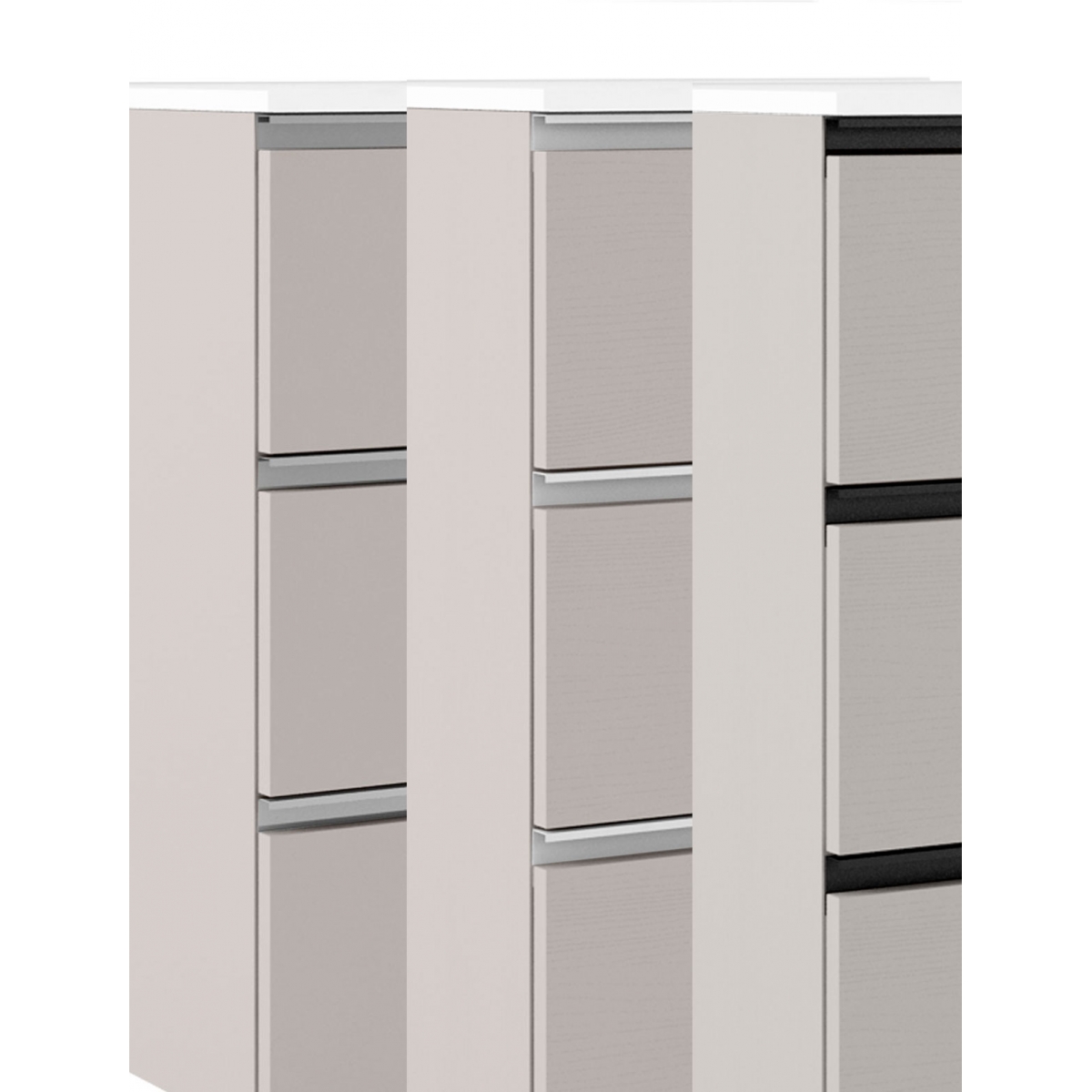 Meuble de salle de bain suspendu 120 cm avec lavabo à poser finition coton Modèle Granada1