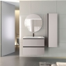 Mueble de baño suspendido de 120 cm con lavabo integrado acabado cotton Modelo Granada2