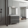 60 cm floor bathroom furniture with integrated sink ash color Model Granadaa