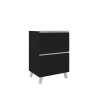 60 cm floor bathroom furniture with integrated sink black finish Granadak Model