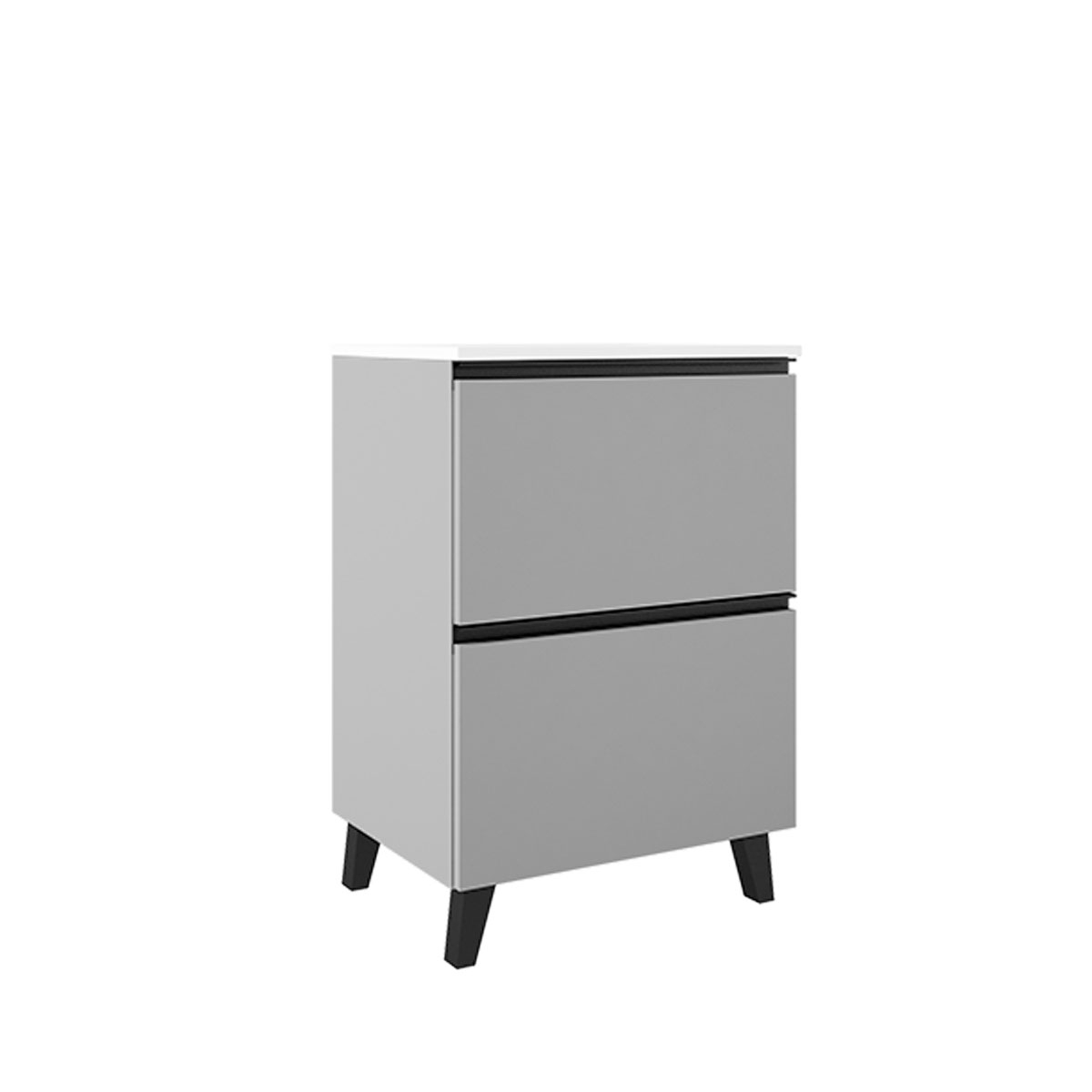 Meuble de salle de bain au sol 60 cm avec lavabo intégré couleur griggio Modèle Granadas