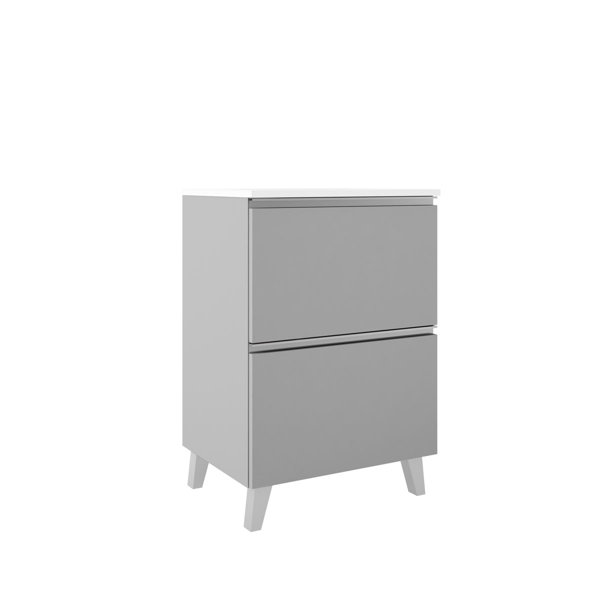 Meuble de salle de bain au sol de 60 cm avec lavabo intégré couleur griggio Modèle Granadaa