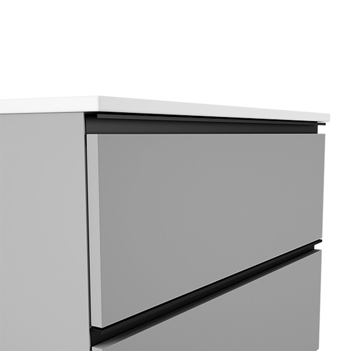 60 cm floor bathroom furniture with integrated sink color griggio Model Granadad