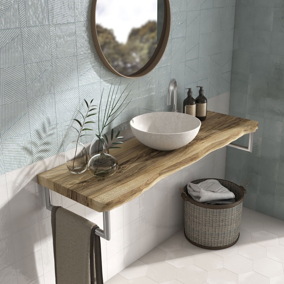 Berlim Aquamar Ambiente Brilhante 14.7x14.7