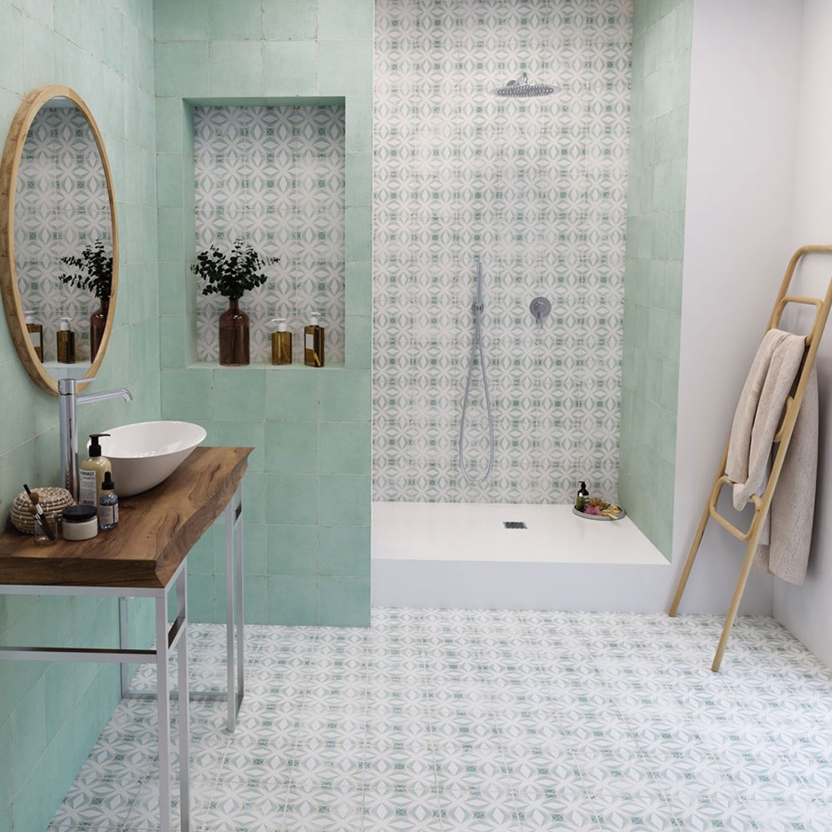 Photos d’ambiance de Valencia Salvia 20x20 (Boîte 0.56 m2) [48673]