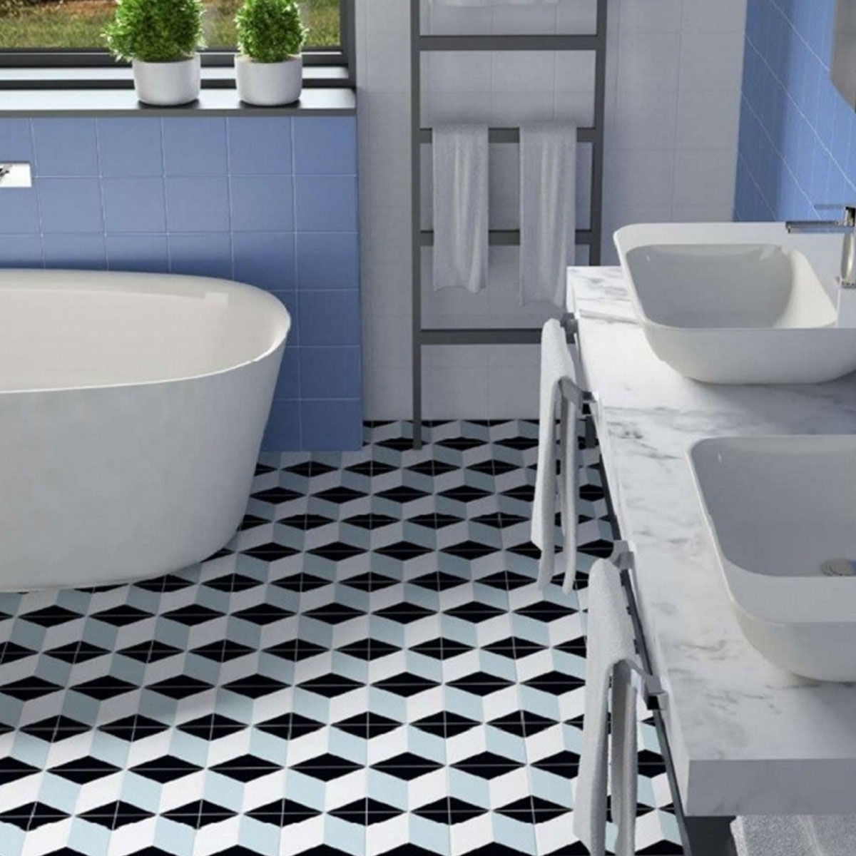 Rainbow White 15x15 (m2) Rainbow Serie Pissano