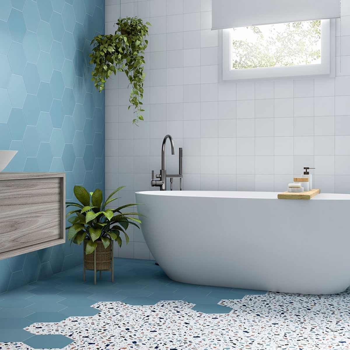 Chicago Blanc Coton 14.7x14.7 ambiant 2