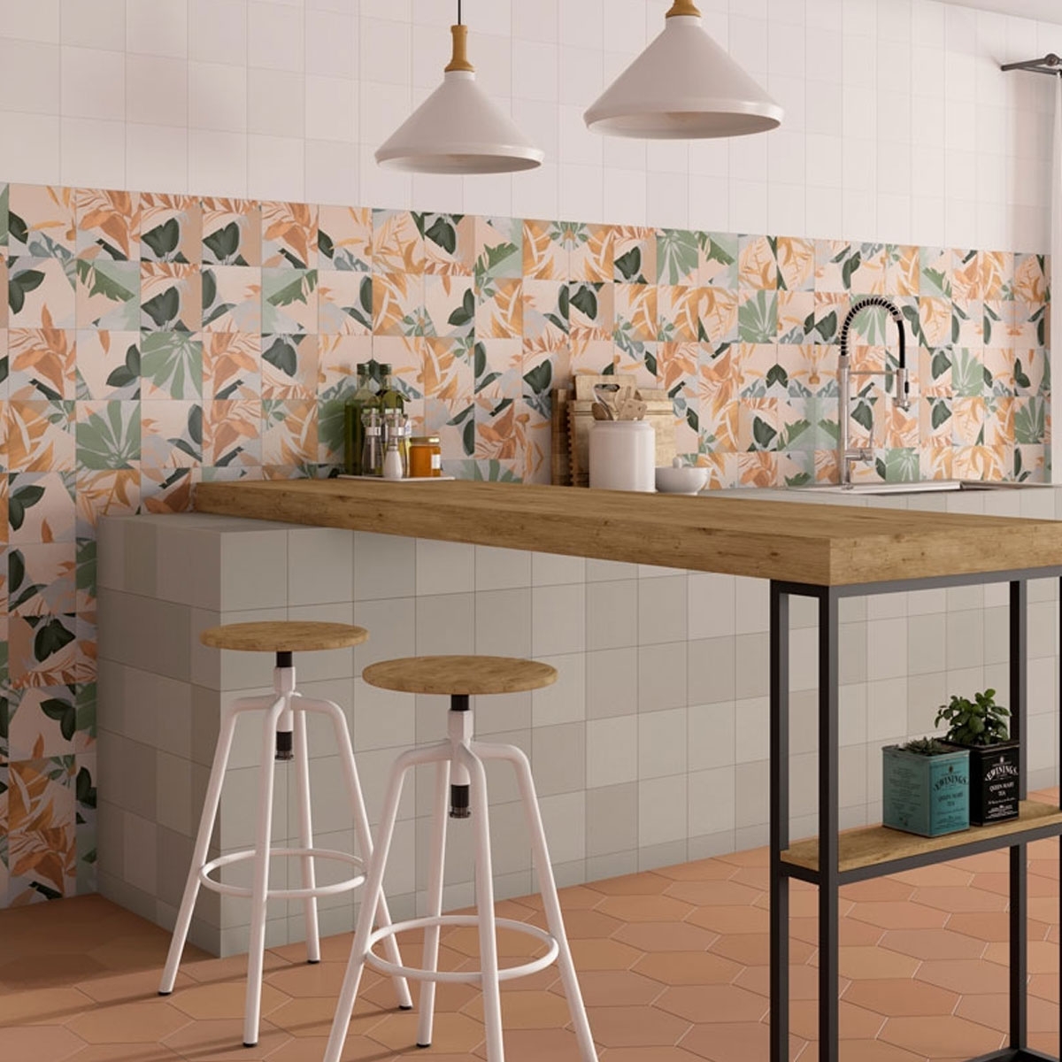 Chicago Blanc Coton 14.7x14.7 ambiant 1