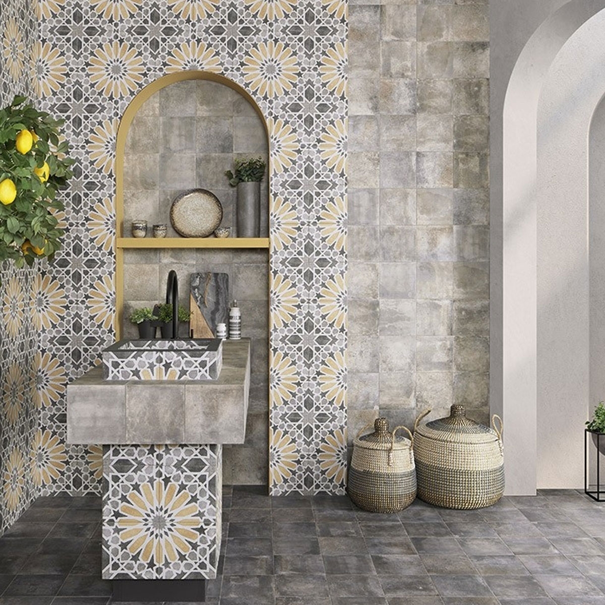 Davalos Naturel 20x20 (boîte 1 m2) Série Davalos