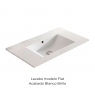 Mueble de baño de suelo de 100 cm con 2 cajones con lavabo integrado color Blanco Ada Modelo Granada2