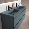 Mueble de baño de suelo de 100 cm con 2 cajones con lavabo integrado color Avio Modelo Granadau