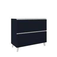 100 cm floor bathroom furniture with 2 drawers with integrated sink navy finish Model Granada0