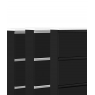 Móvel de casa de banho de chão de 100 cm com 2 gavetas e lavatório integrado em acabamento preto Modelo Granadae
