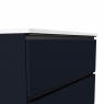 100 cm Badezimmermöbel mit 2 Schubladen und Waschbecken auf der Arbeitsplatte, marineblaue Lackierung Modell Granada 9