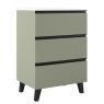 Mueble de baño de suelo de 80 cm con 3 cajones con lavabo integrado color musgo Modelo Granada0