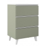 60 cm floor bathroom furniture with 3 drawers with integrated sink moss color Model Granada0
