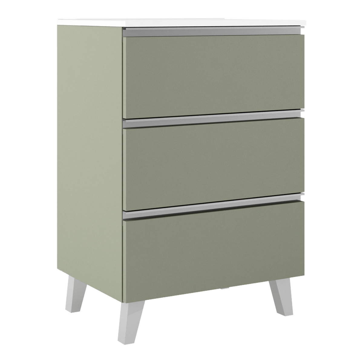 60 cm floor bathroom furniture with 3 drawers with integrated moss sink Granadar Model