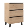 60 cm floor bathroom furniture with 3 drawers with integrated sink cinnamon finish Model Granada0