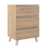 60 cm floor bathroom furniture with 3 drawers with integrated sink cinnamon finish Model Granadaw