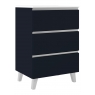 60 cm floor bathroom furniture with 3 drawers with integrated sink navy finish Model Granadaw