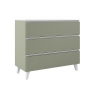 60 cm floor bathroom furniture with 3 drawers with countertop sink moss color Granadaw Model