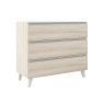 100 cm floor bathroom furniture with 3 drawers with integrated sink raw finish Model Granada0