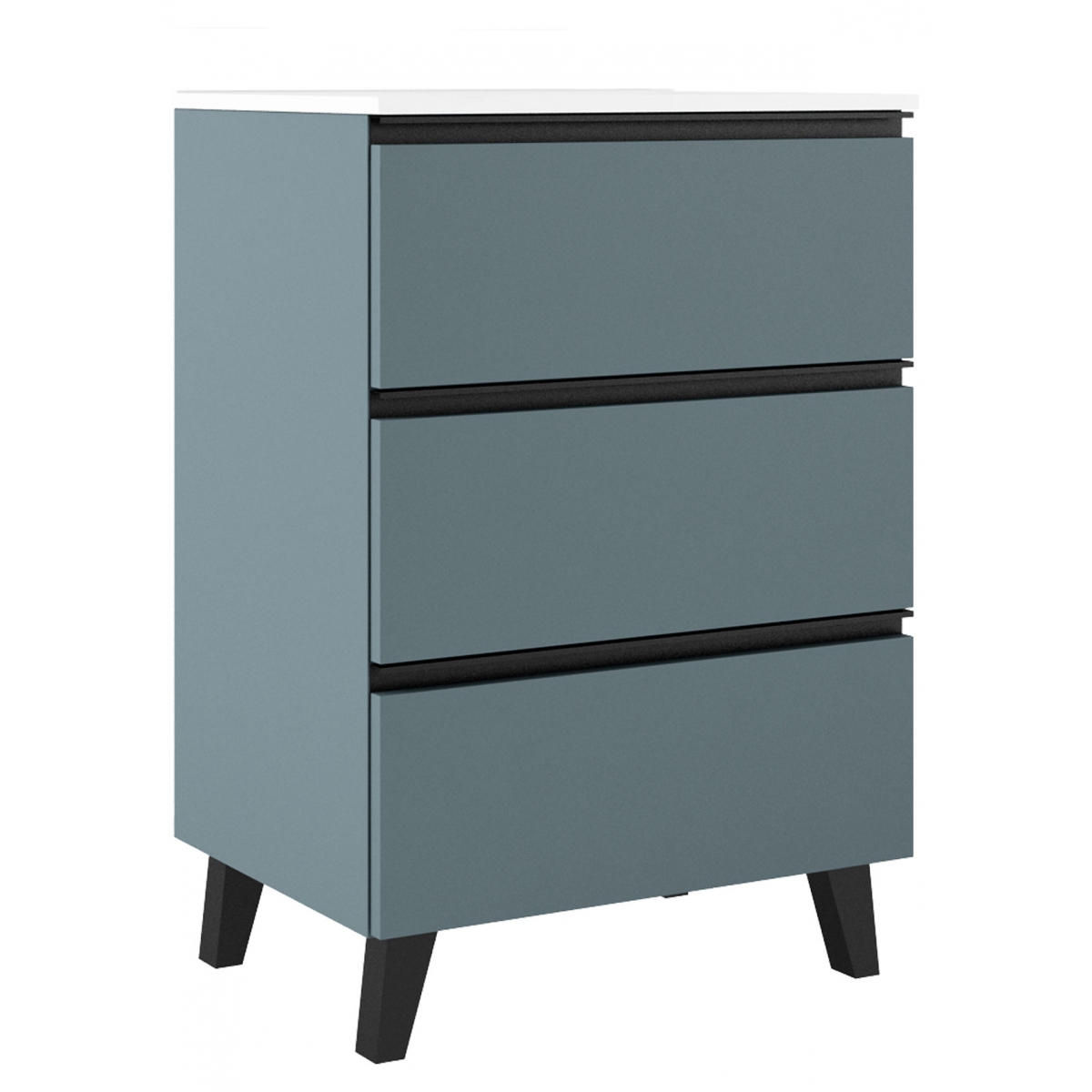 Móveis de casa de banho de chão de 100 cm com 3 gavetas com lavatório de bancada Avio Model Granadaq