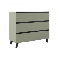 100 cm floor bathroom furniture with 3 drawers with countertop sink moss color Model Granadas