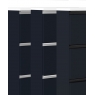 100 cm floor bathroom furniture with 3 drawers with countertop sink navy finish Model Granada8