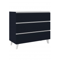 100 cm floor bathroom furniture with 3 drawers with countertop sink navy finish Model Granadaq