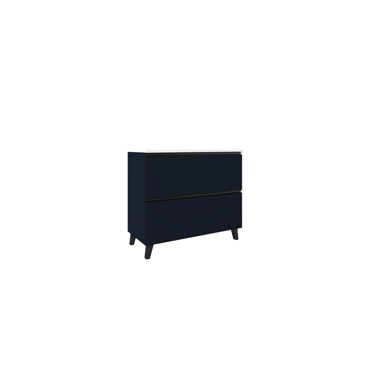 100 cm floor bathroom furniture with 3 drawers and countertop sink navy finish Model Granadaw