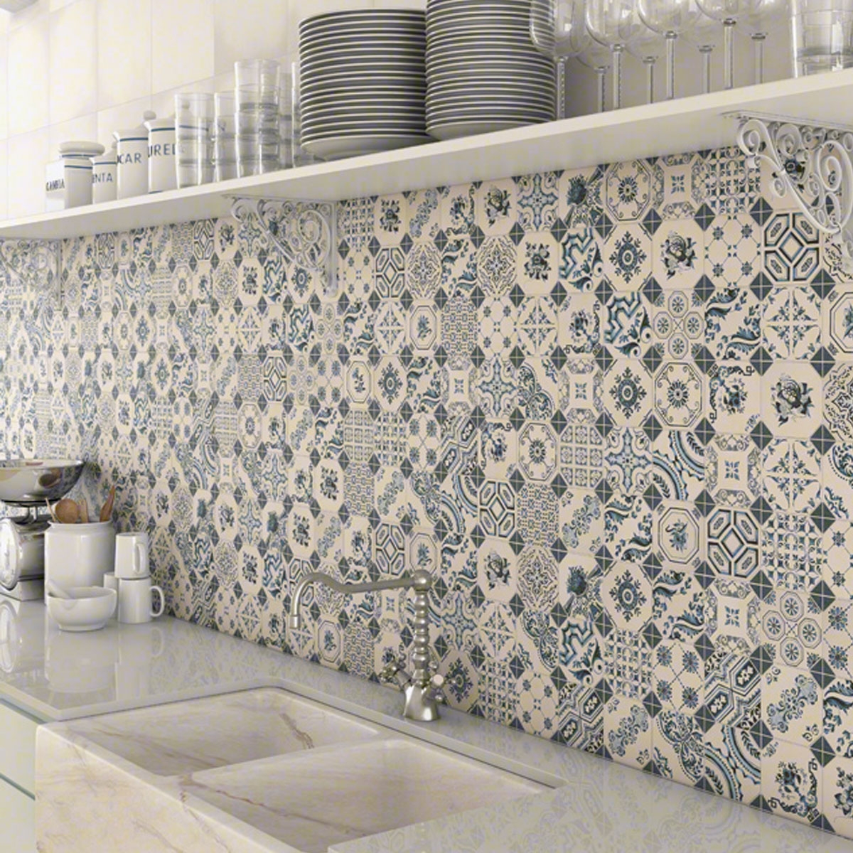 Cocina con Revestimiento Retiro World Park 31.6x31.6