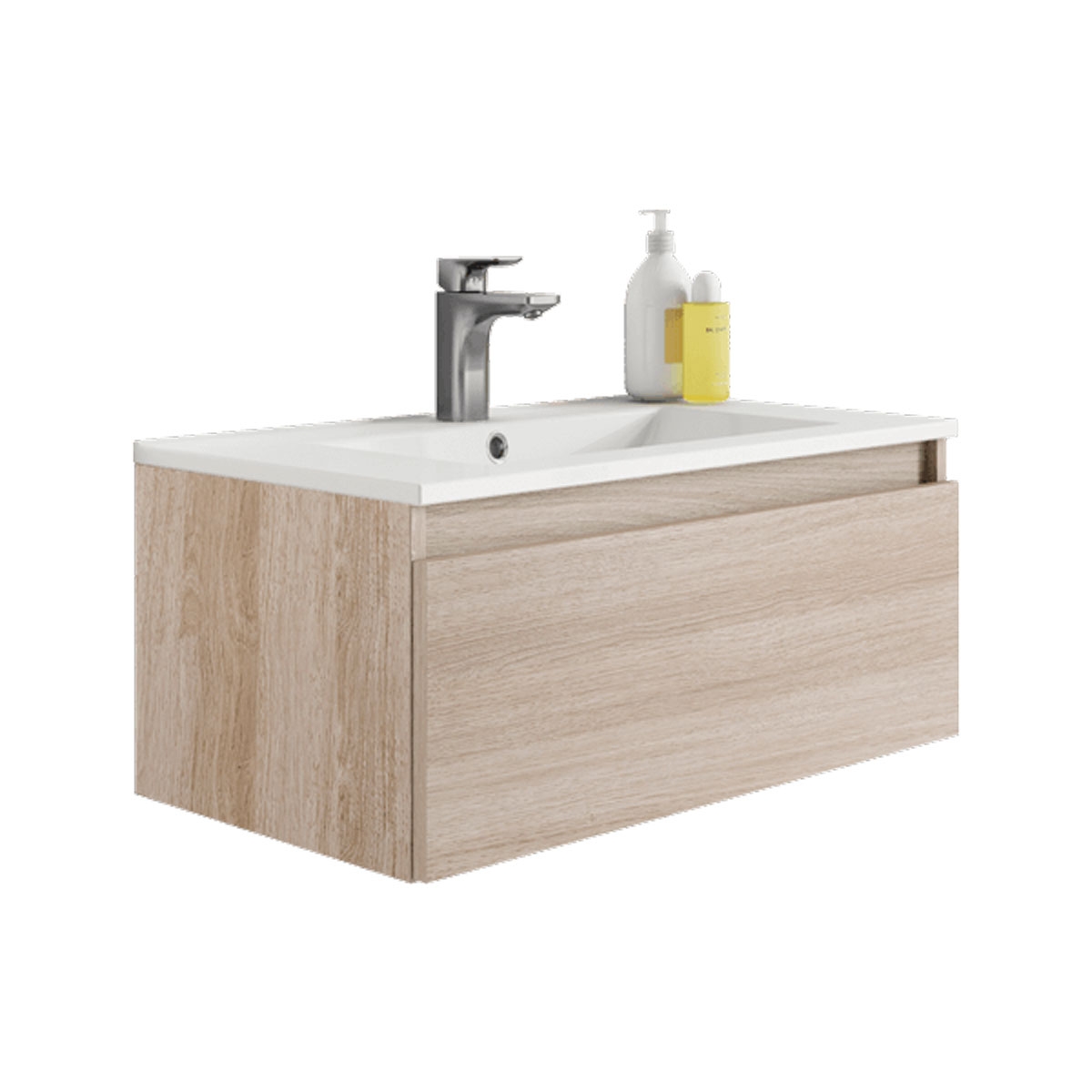 Mueble de baño suspendido con lavabo integrado Modelo Box4